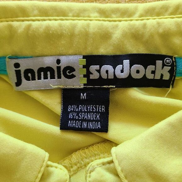Jamie Sadock Womens Yellow Short Sleeved Golf Top Size M - Picture 3 of 10